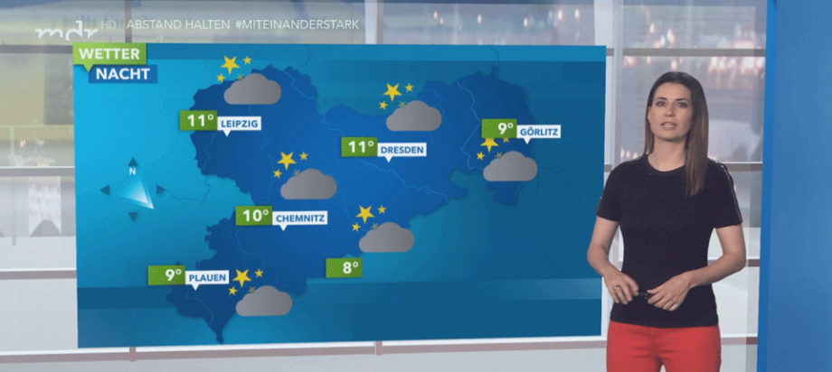 Das Wetter im Anschluss an den MDR SachsenSpiegel mit Stephanie Meißner (Bild: mdr.de)